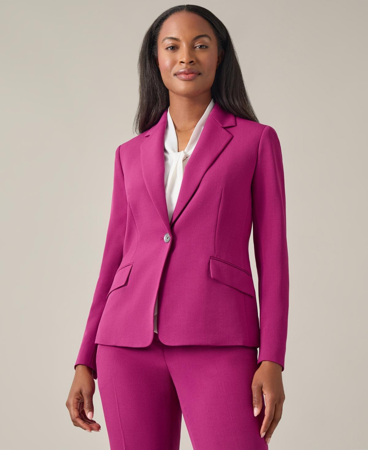 Women's One Button Notched Collar Blazer Product Image