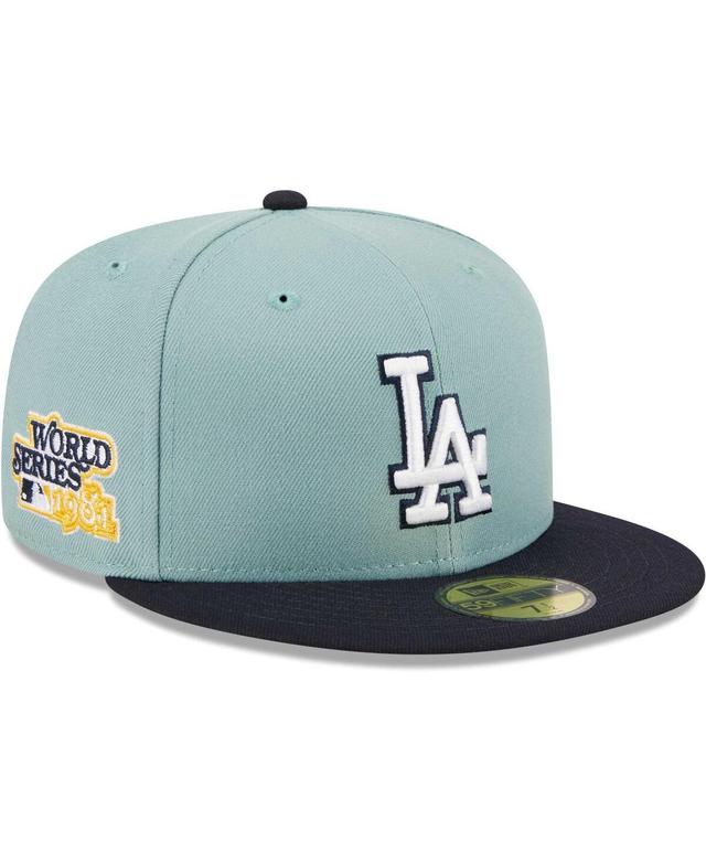 Mens New Era Light Blue Los Angeles Dodgers Beach Kiss 59FIFTY Fitted Hat - Light Blue Product Image