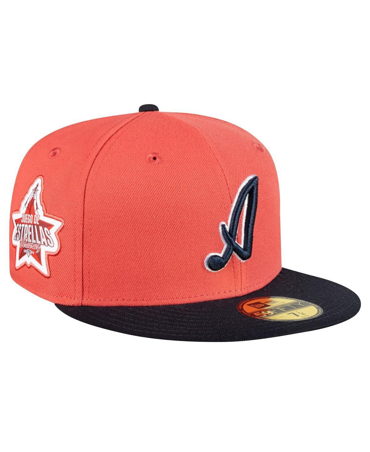 New Era Mens Pink Veracruz Aquilas Mexico League On Field 59FIFTY Fitted Hat - Pink, Navy Product Image