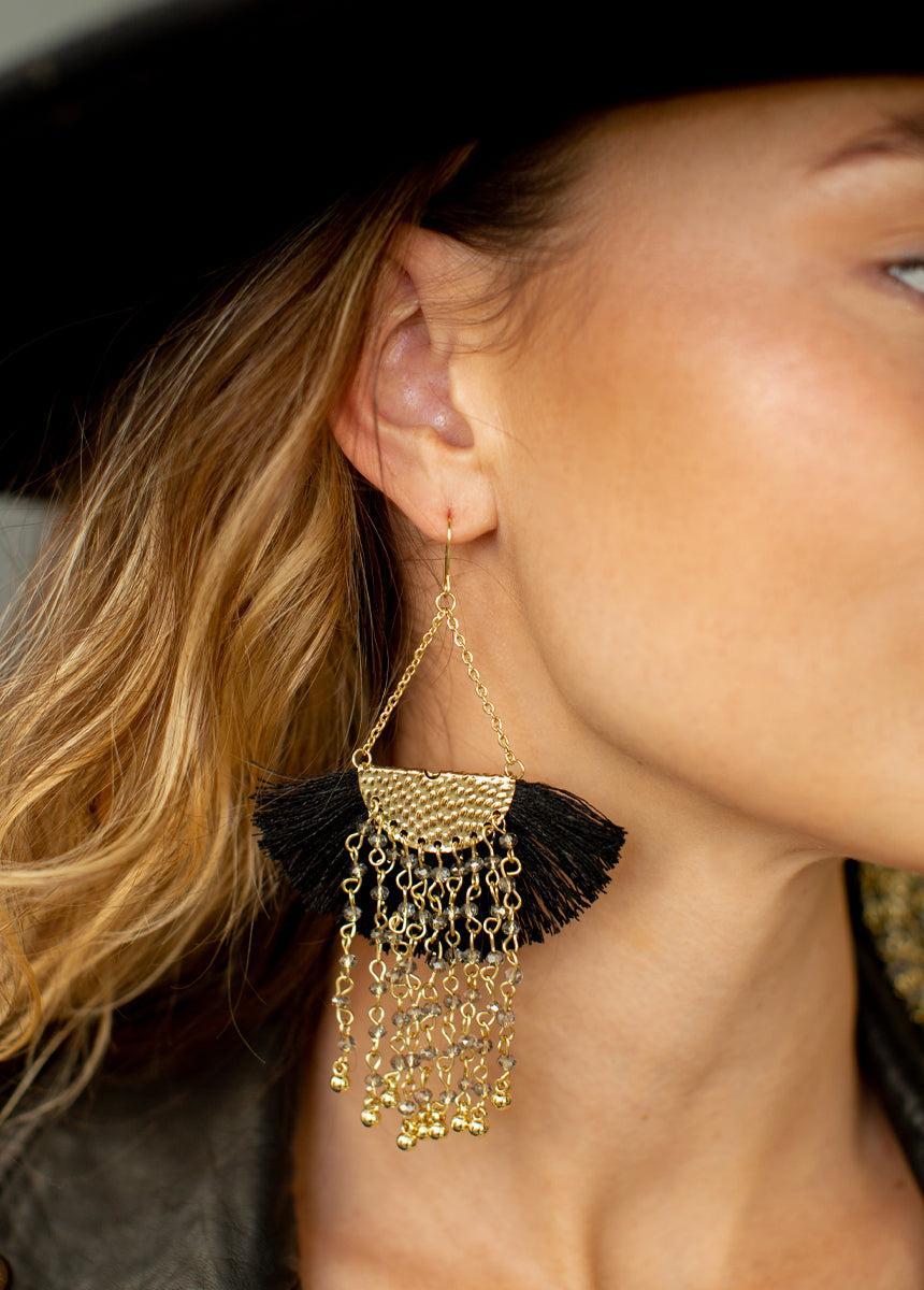 Oraya Earring in Black Product Image