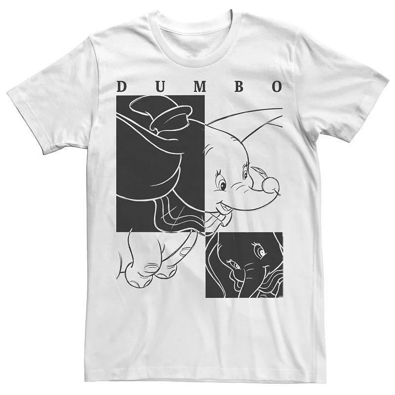 Disneys Dumbo Mens Contrast Black And Line Art Poster Tee Product Image