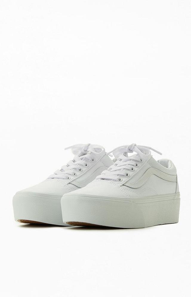 Vans Womens Vans Old Skool Stackform - Womens Shoes White Product Image