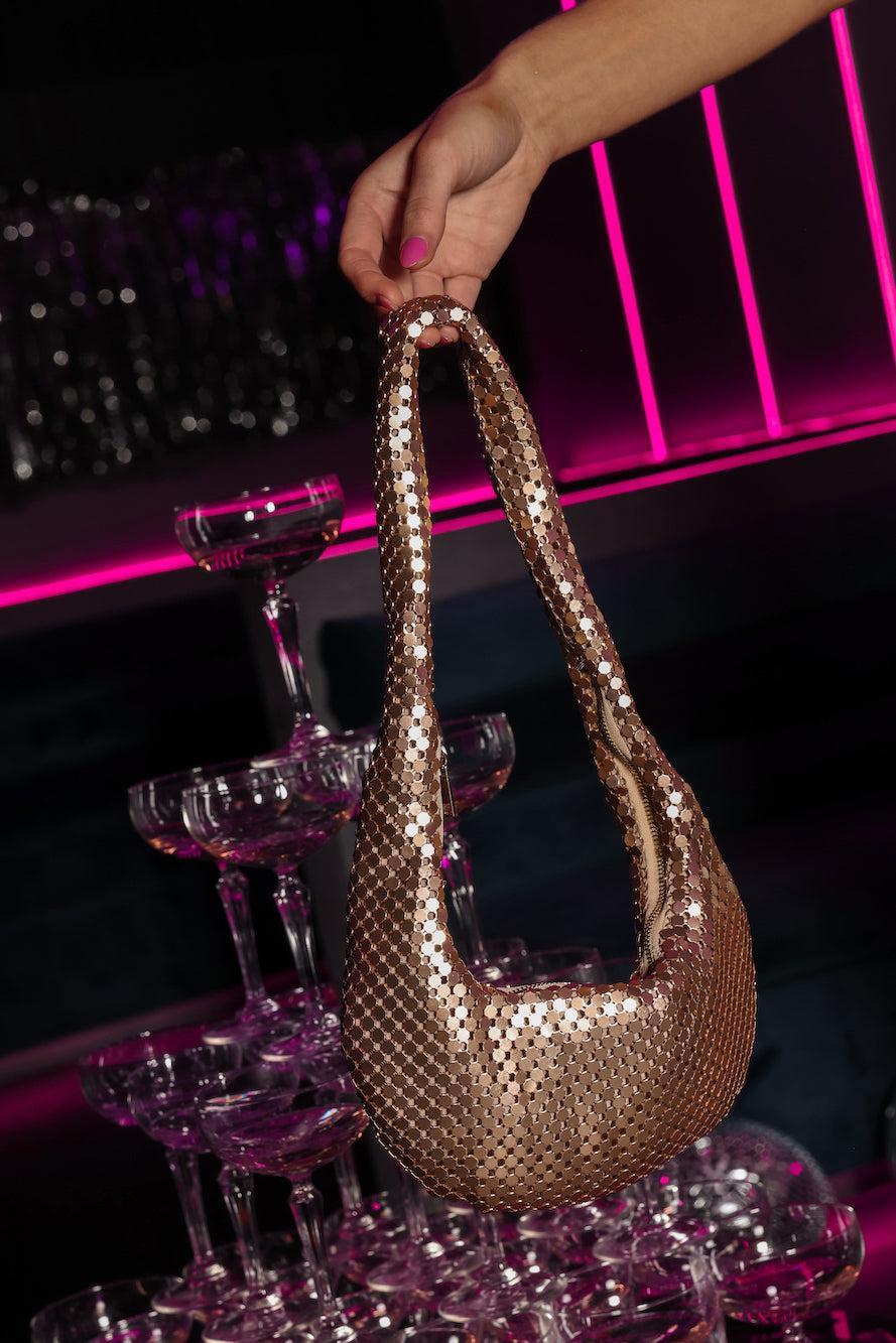 BILLINI Luna Shoulder Bag Gold Glowmesh Product Image