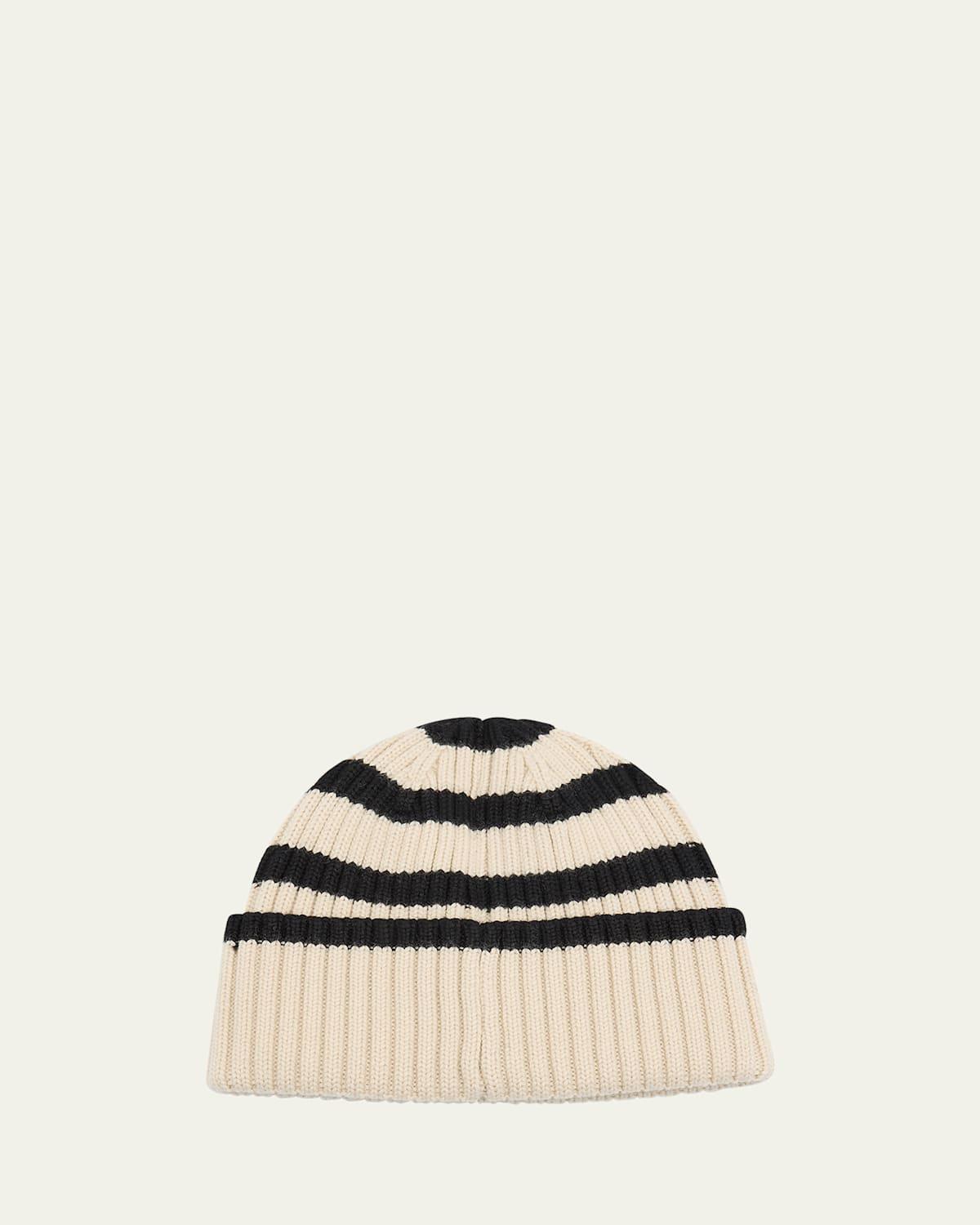 Womens Signature Striped Wool Beanie Product Image