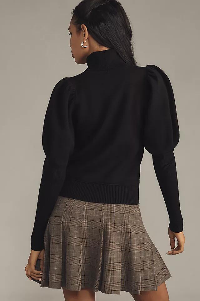 The Aurora Puff-Sleeve Turtleneck Sweater by Maeve Product Image