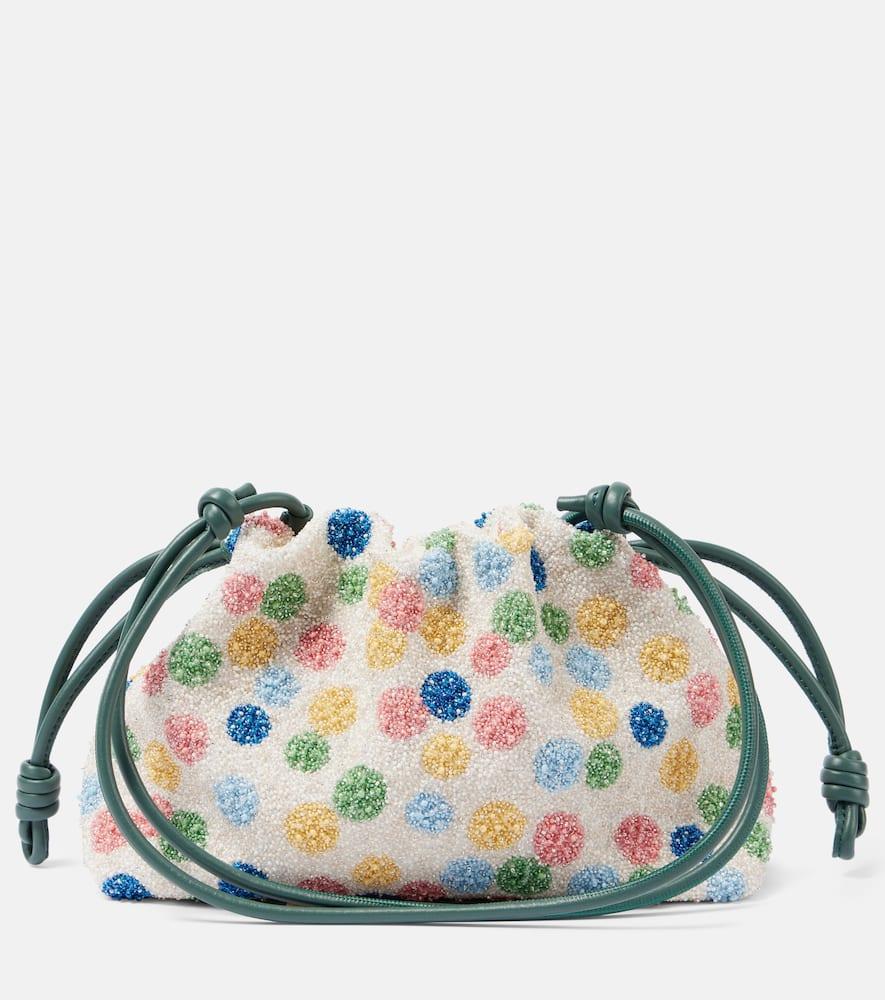 LOEWE X Suna Fujita Flamenco Octopus Small Clutch In White Product Image