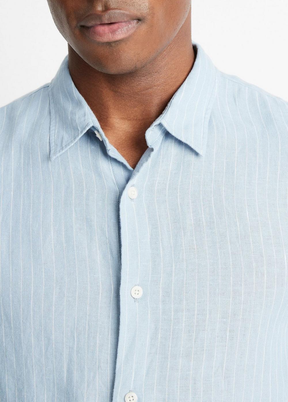 Bayside Stripe Linen Long-Sleeve Shirt Product Image