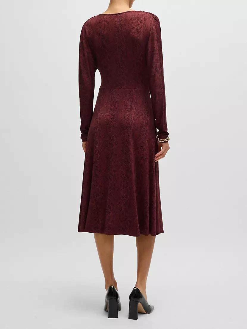 Wrap-Front Dress in Knitted Jersey Product Image