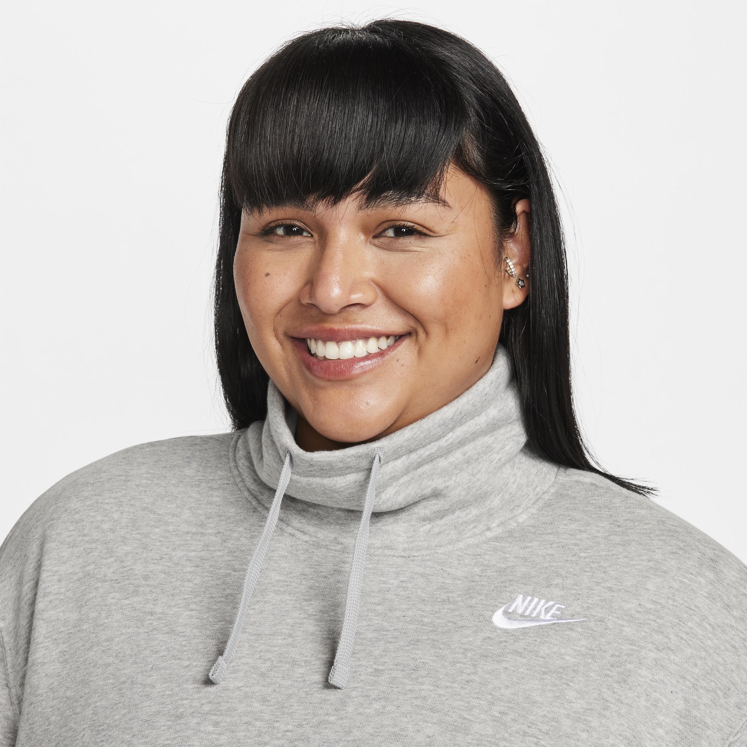 Women's Nike Sportswear Club Fleece Oversized Mock-Neck Sweatshirt (Plus Size) Product Image