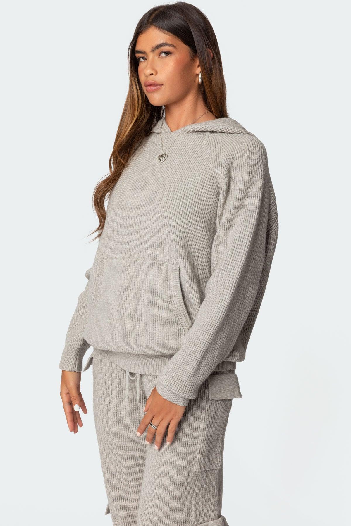 Wynter Oversized Knit Hoodie Product Image