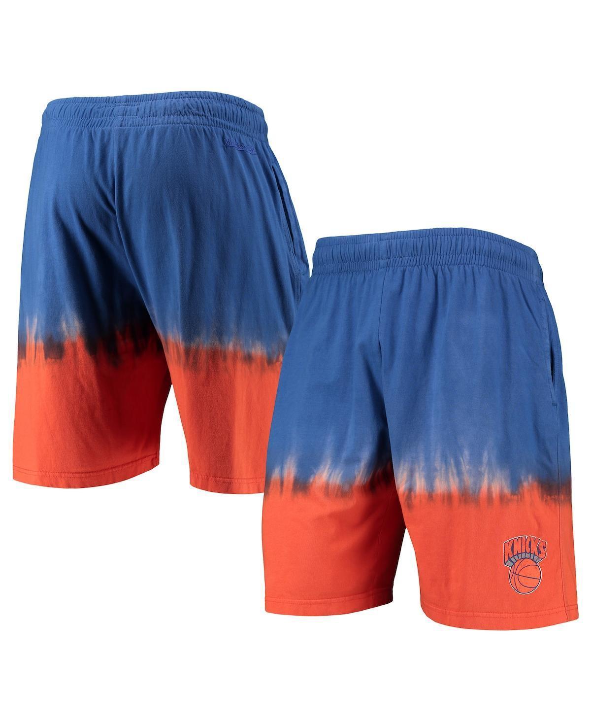 Mens Mitchell & Ness Blue/Orange New York Knicks Hardwood Classic Authentic Shorts Product Image