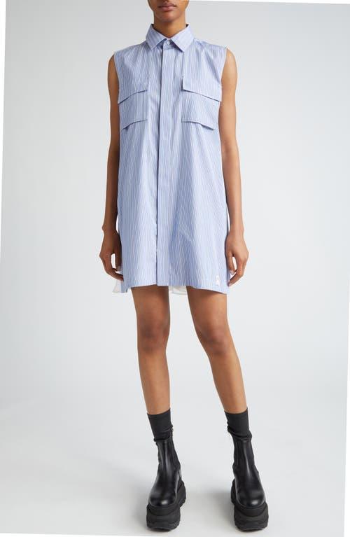 Sacai x Thomas Mason Stripe Sleeveless Mini Shirtdress Product Image