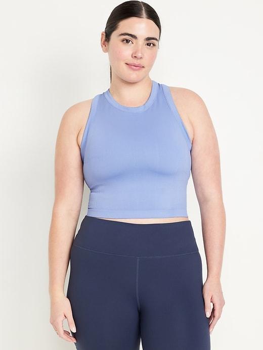 Fitted Seamless Crop Tank Top Product Image