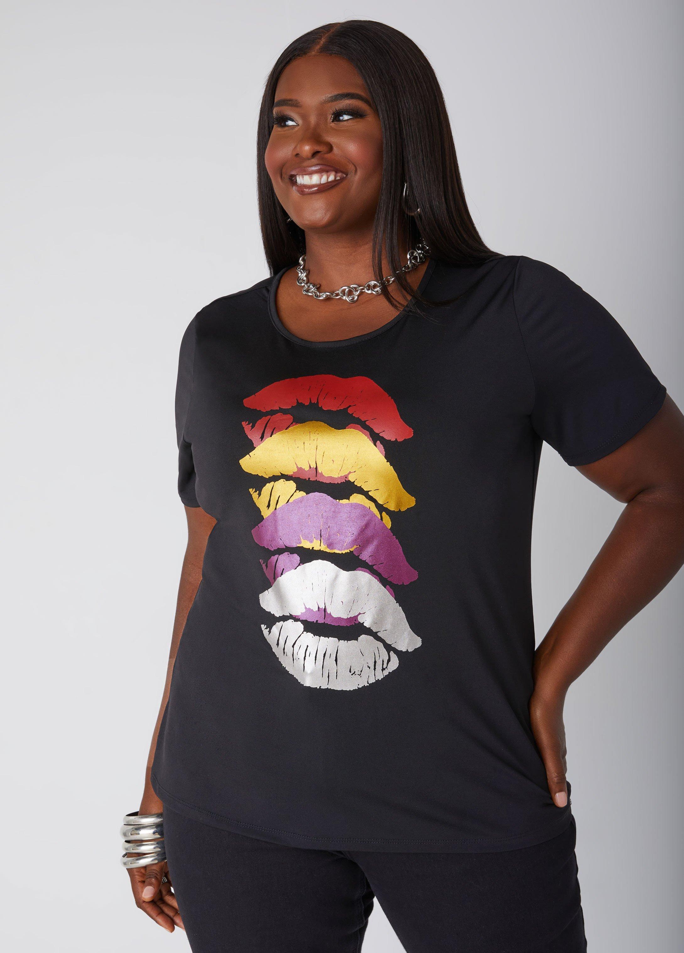 Metallic Lips Graphic Tee Product Image