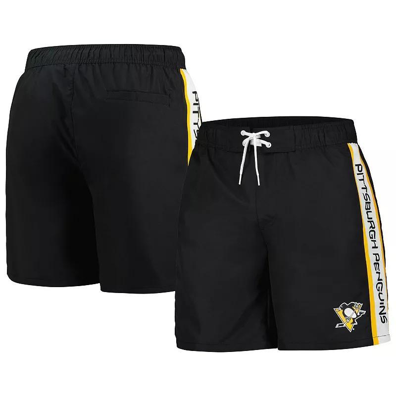 Mens G-III Sports by Carl Banks Pittsburgh Penguins Streamline Volley Swim Trunks Product Image