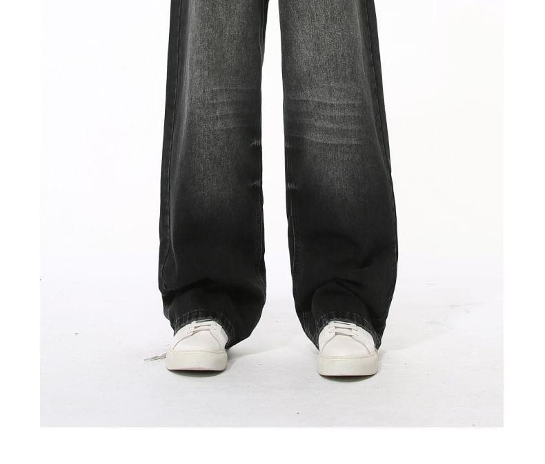 Mid Rise Washed Loose Fit Jeans Product Image