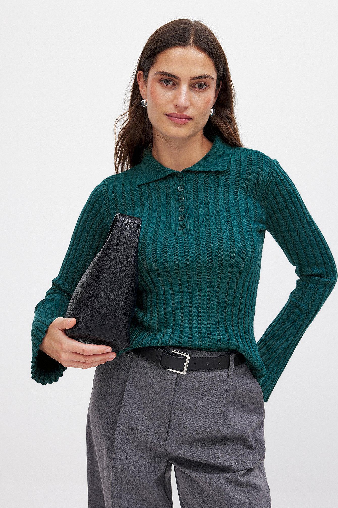 Knitted Ribbed Sweater Product Image