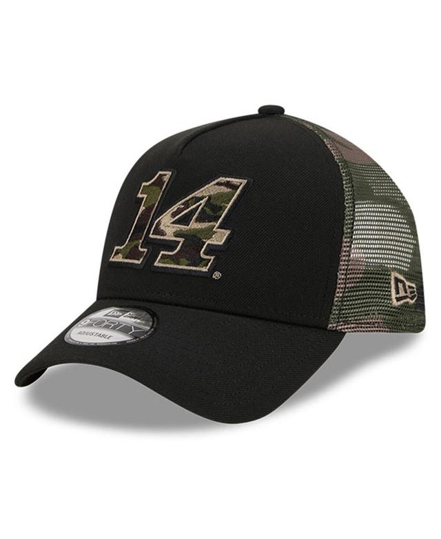 Mens New Era Black Chase Briscoe Camo 9FORTY A-Frame Trucker Adjustable Hat Product Image