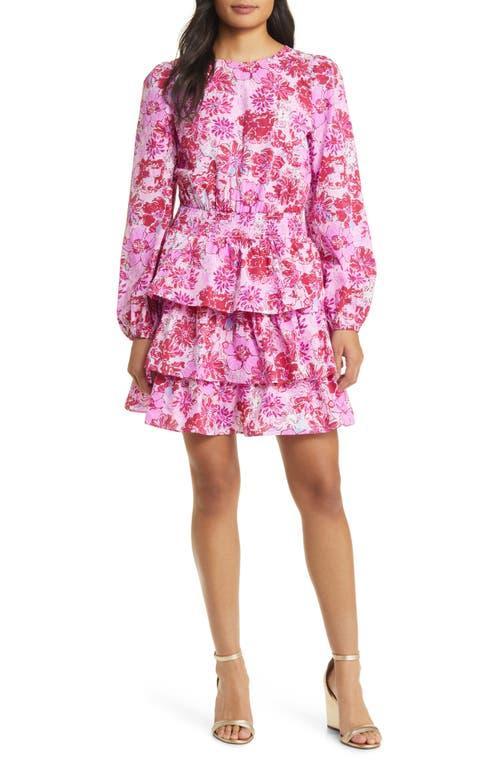 Lilly Pulitzer Khloey Long Sleeve Cotton (Lilac Thistle In The Wild Flowers) Women's Dress Product Image