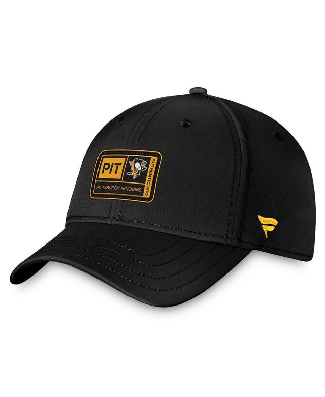 Mens Fanatics Black Pittsburgh Penguins Authentic Pro Training Camp Flex Hat Product Image