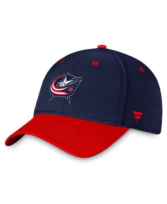 Mens Fanatics Branded /Red Columbus Blue Jackets Authentic Pro Rink Two-Tone Flex Hat Product Image