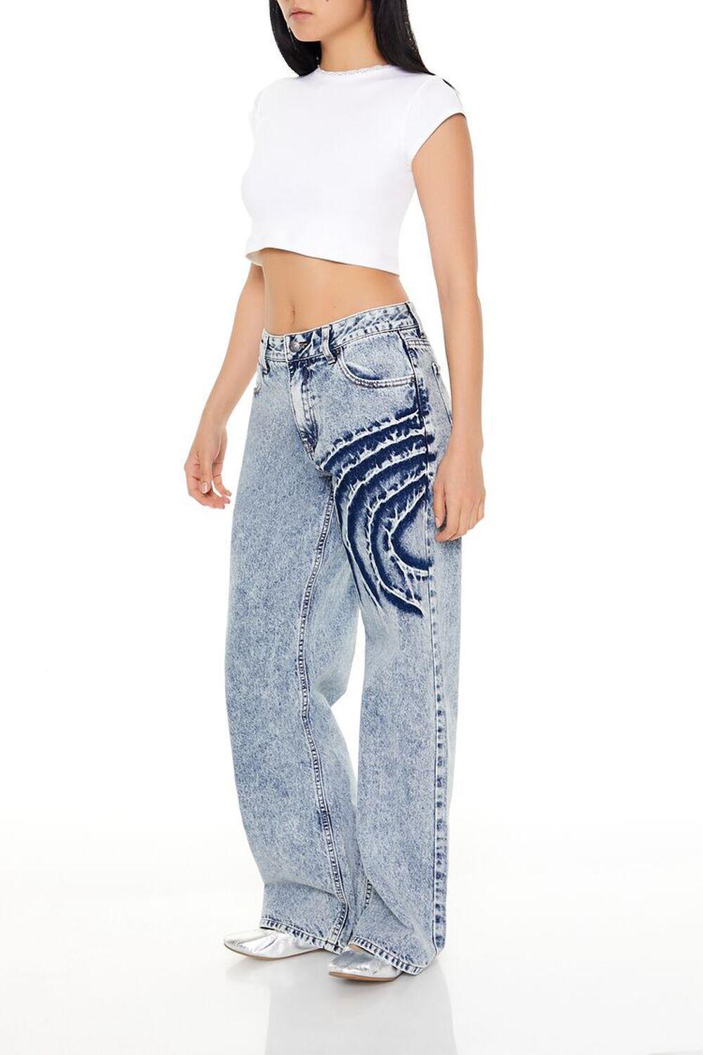 Abstract Mineral Wash Jeans | Forever 21 Product Image