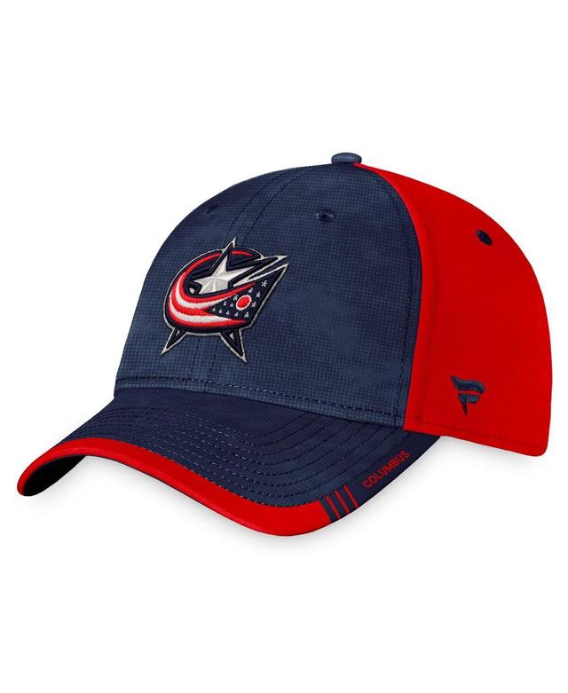 Mens Fanatics Branded /Red Columbus Blue Jackets Authentic Pro Rink Camo Flex Hat Product Image