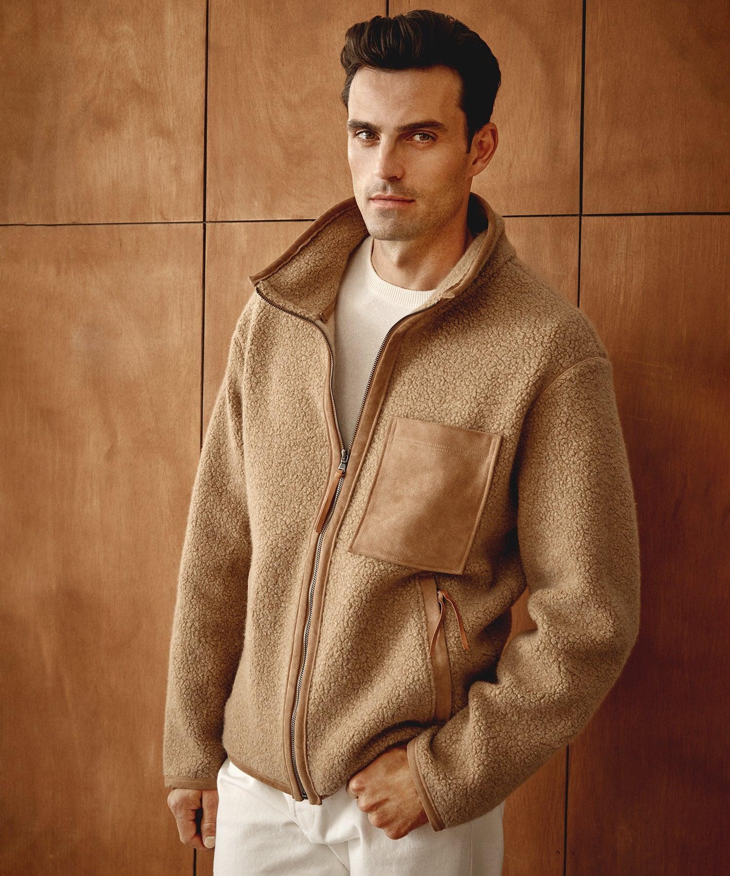 Luxe Sherpa Full-Zip Jacket in Camel Product Image