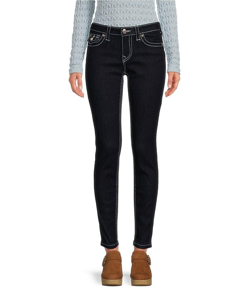 True Religion Jennie Mid Rise Curvy Skinny Flap Pocket Jeans Product Image