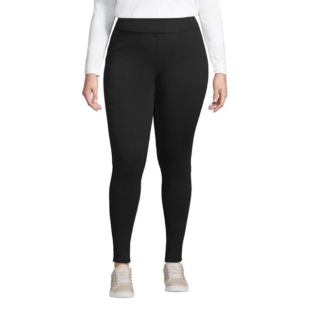 Plus Size Lands End Serious Sweats Fleece Lined High-Waist Leggings, Womens Product Image