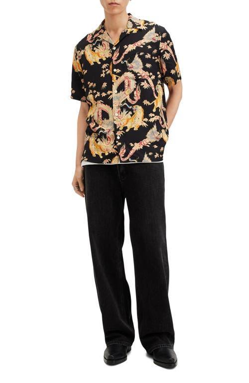 Dragon Relaxed Fit Printed Shirt In Agent Black Product Image