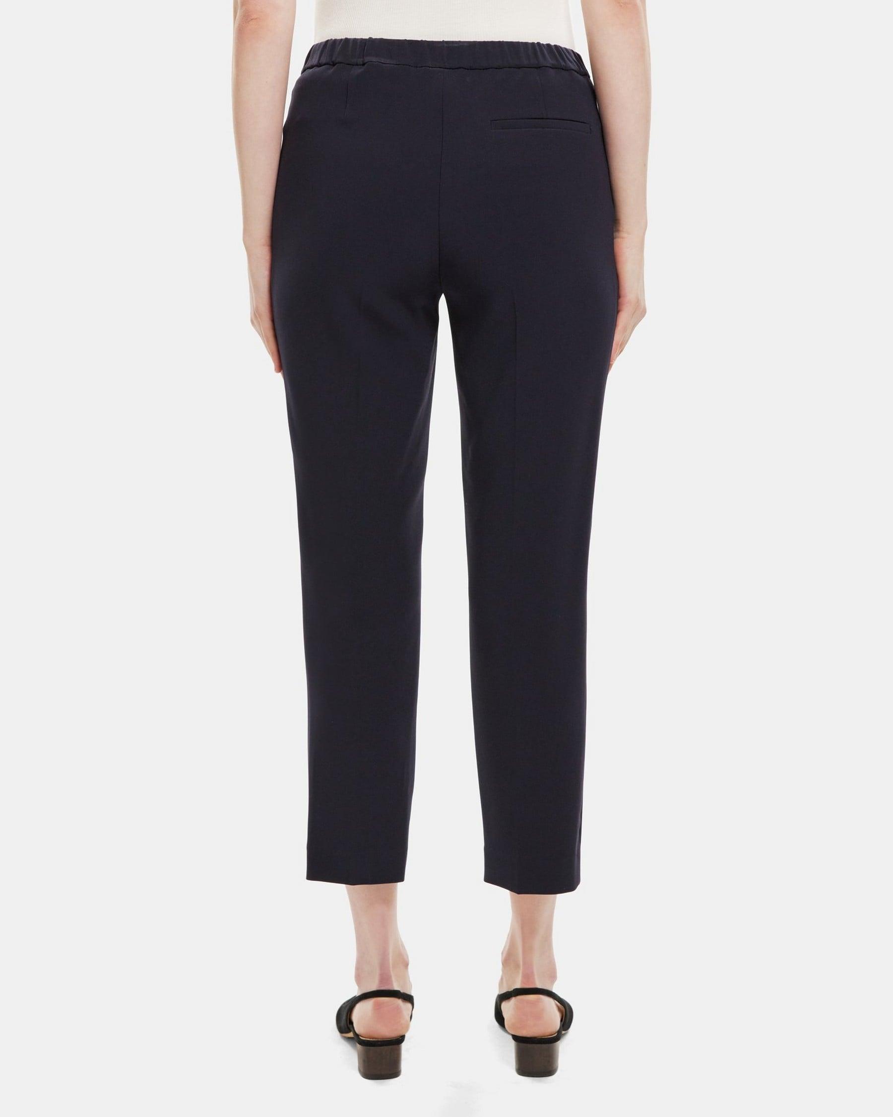 Cropped Slim Pull-On Pant in Crepe Product Image