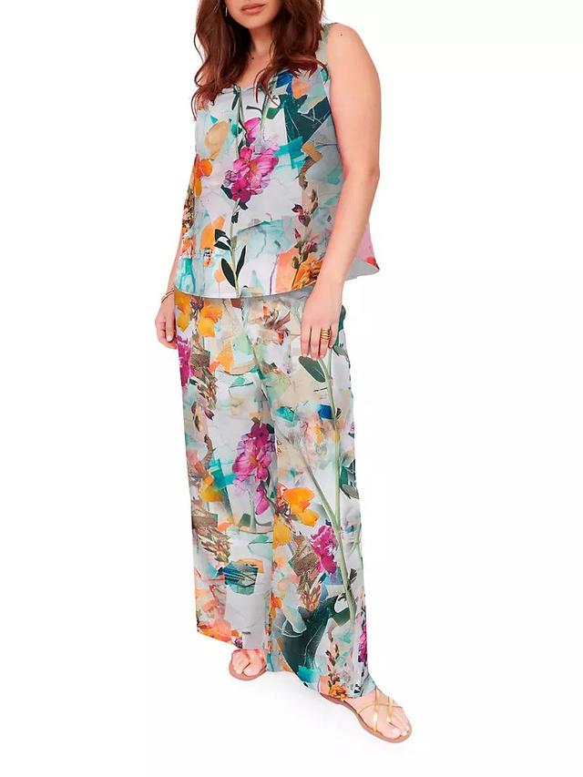 Sofia Stretch Silk Palazzo Pants Product Image