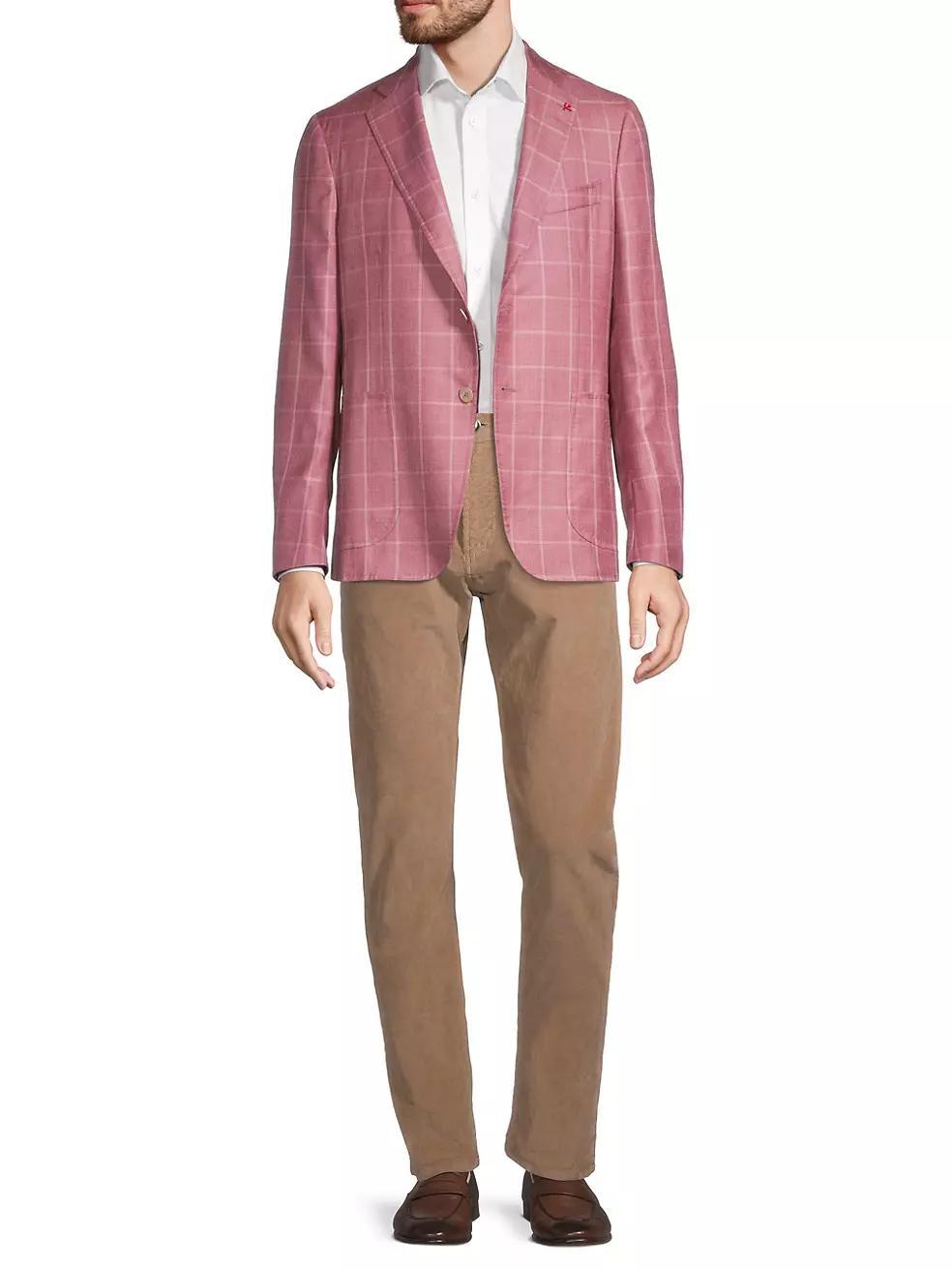 Capri Two-Button Plaid Silk & Cashmere Sport Coat Product Image