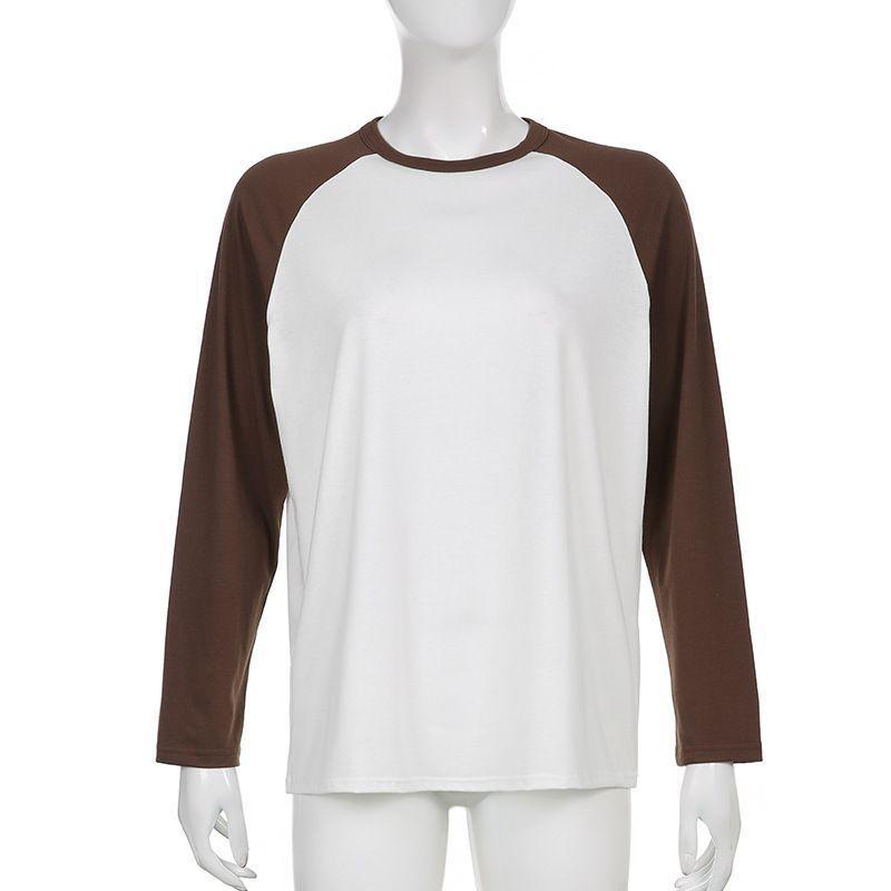 Plain Raglan Long Sleeve T-Shirt Product Image