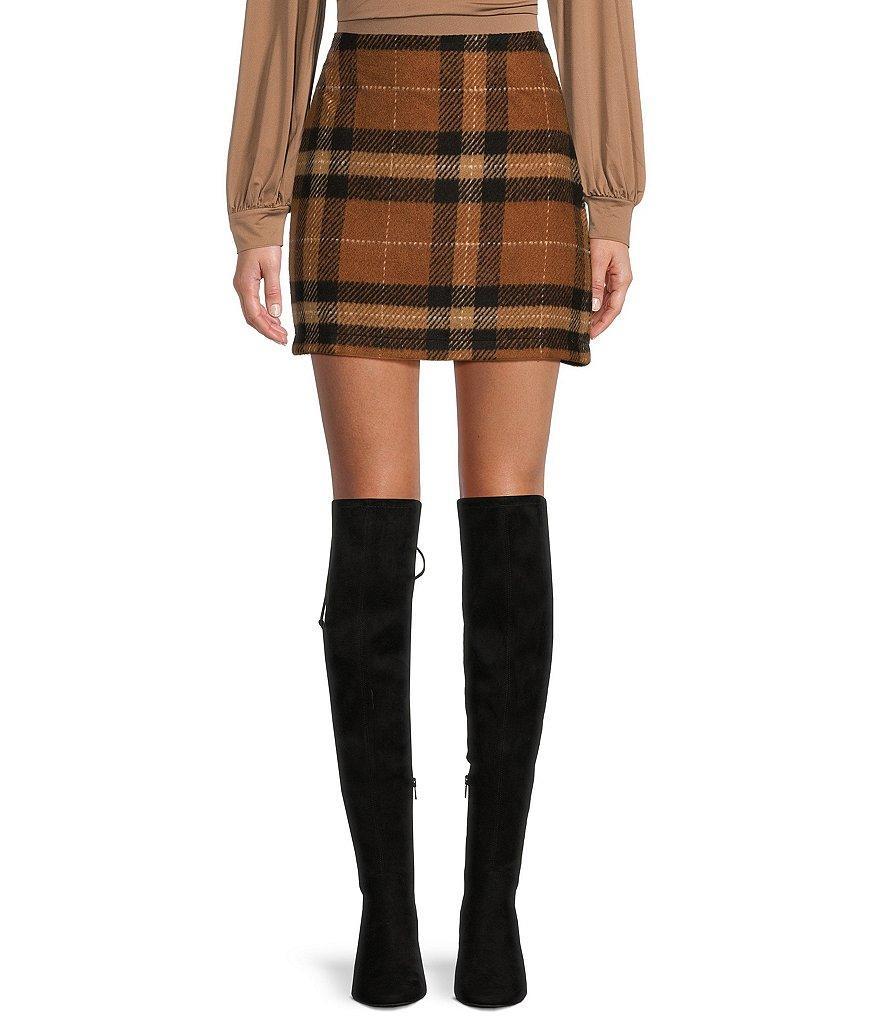 Blu Pepper Plaid Mini Skirt Product Image