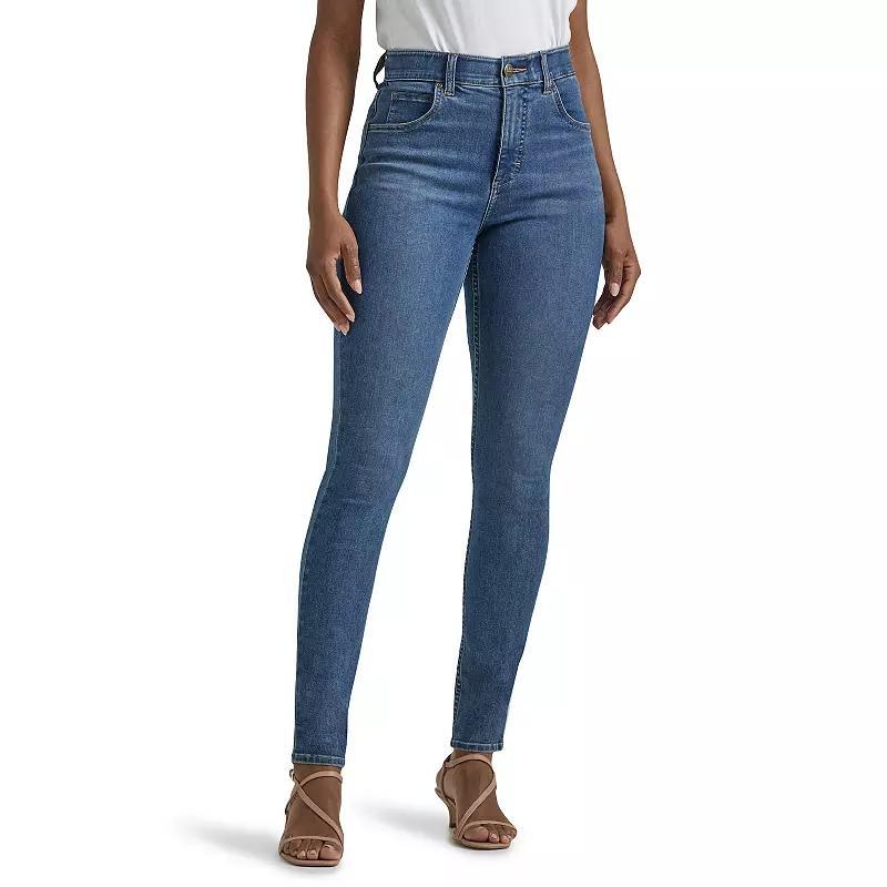 Petite Lee Ultra Lux Flex Motion Skinny Jeans, Womens Product Image