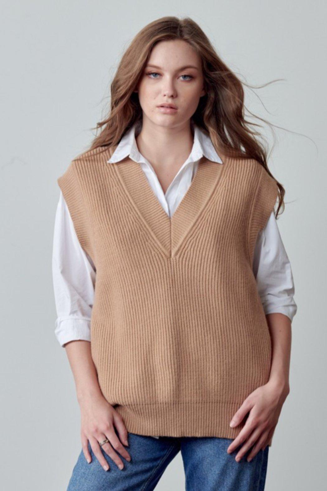 Oversized Sweater Vest Female Product Image