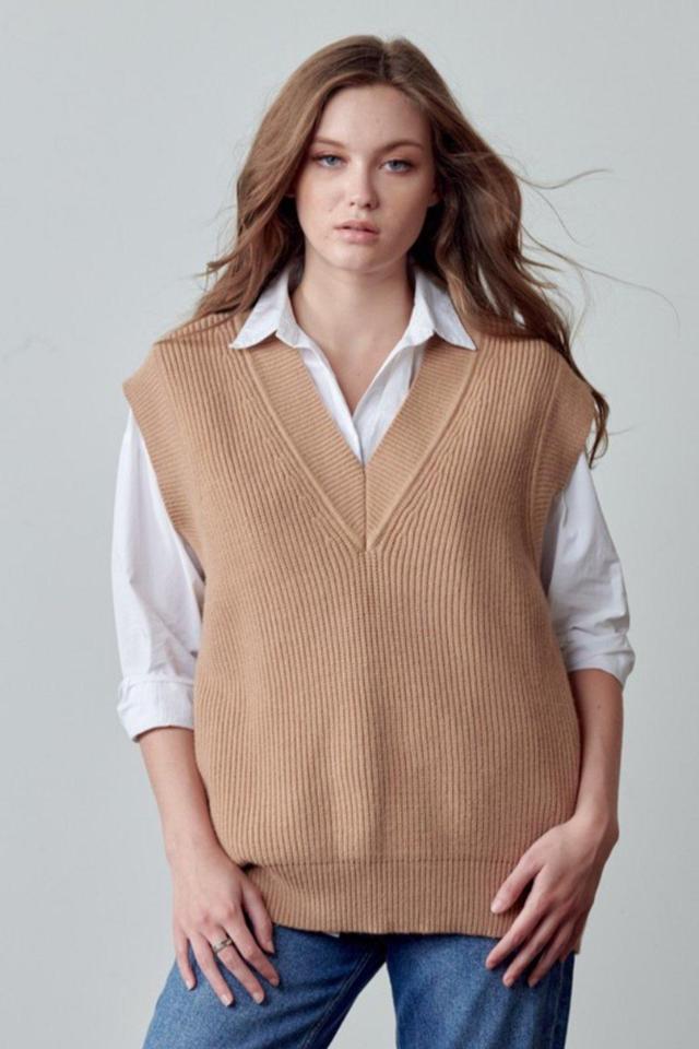 Oversized Sweater Vest Female Product Image