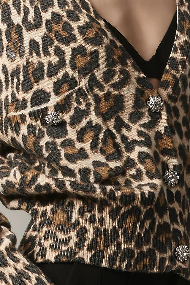 Essentiel Antwerp Generalite Leopard Cardigan Sweater Product Image