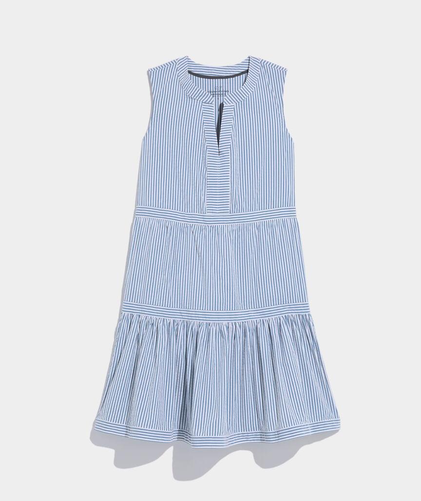 Harbor Seersucker Tiered Dress Product Image