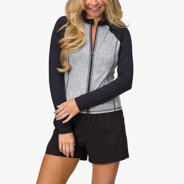 Crest Zip Up Long Sleeve Surf Shirt UPF 40 Female Product Image