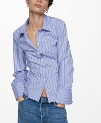 Women's Striped Bow Blouse Product Image