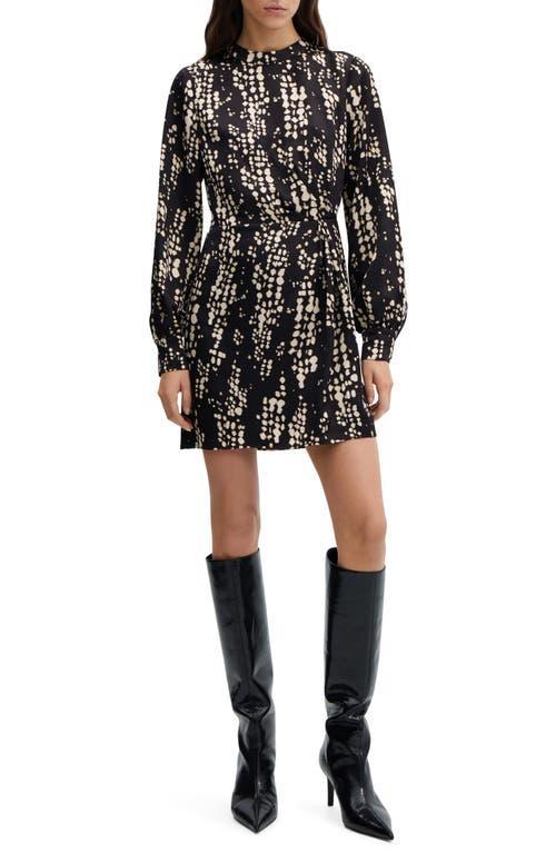 MANGO Cole Print Long Sleeve Minidress Product Image