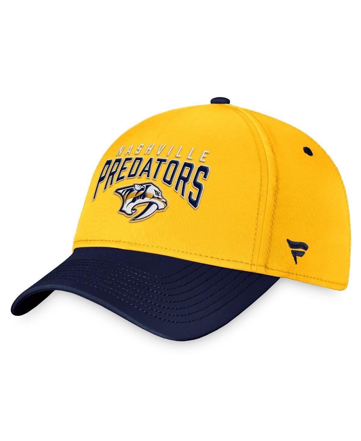 Mens Fanatics Gold Nashville Predators Fundamental 2-Tone Flex Hat - Gold Product Image