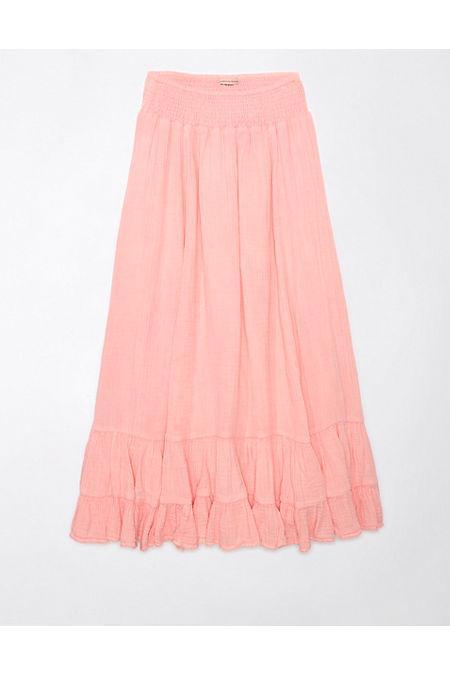 AE High-Waisted Tiered Maxi Skirt Womens Product Image