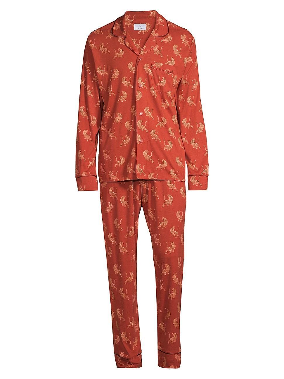 Mens Bella Tiger Cotton-Blend Pajamas Product Image