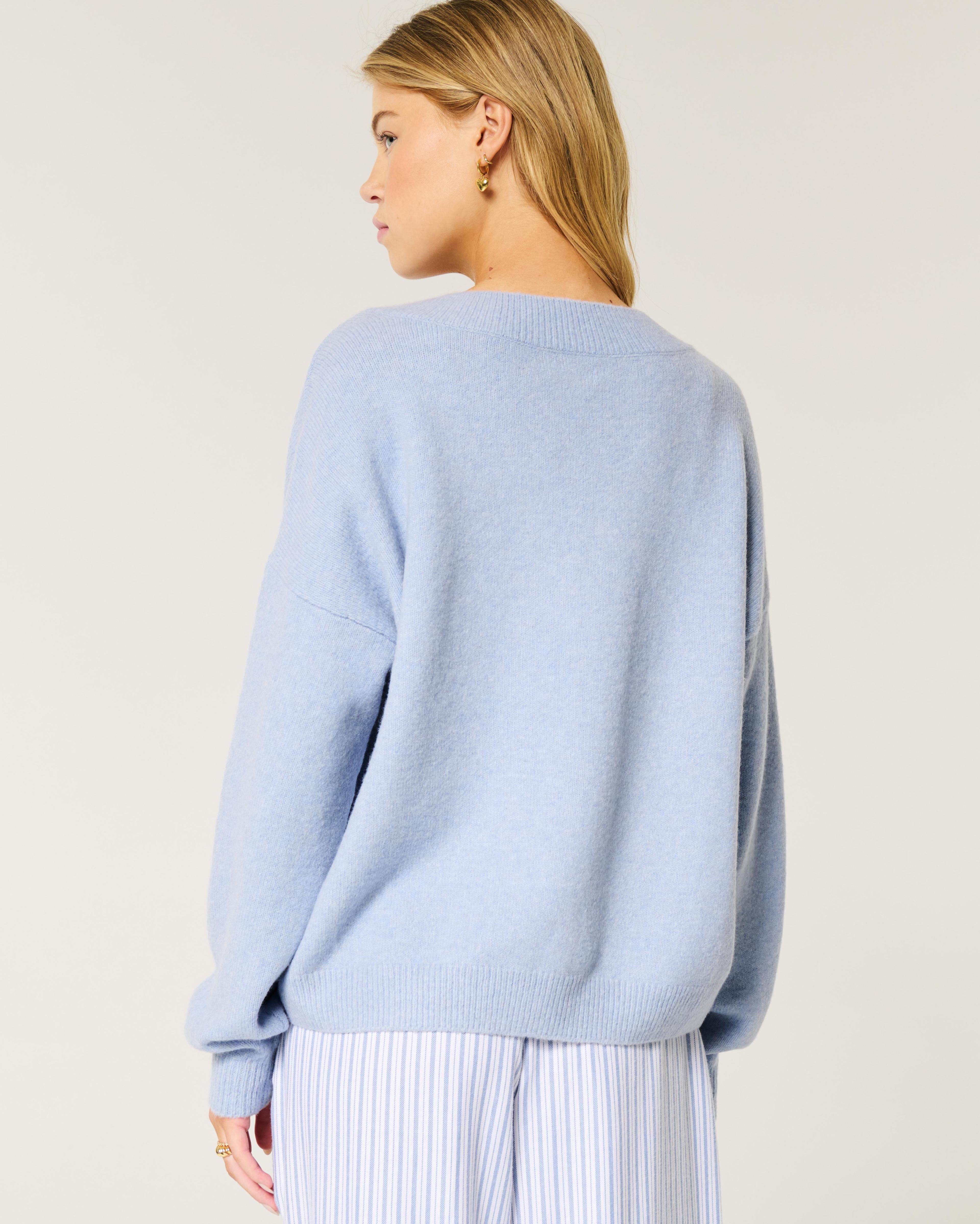 Hollister Comfy Cloud Oversized V-Neck Sweater Product Image