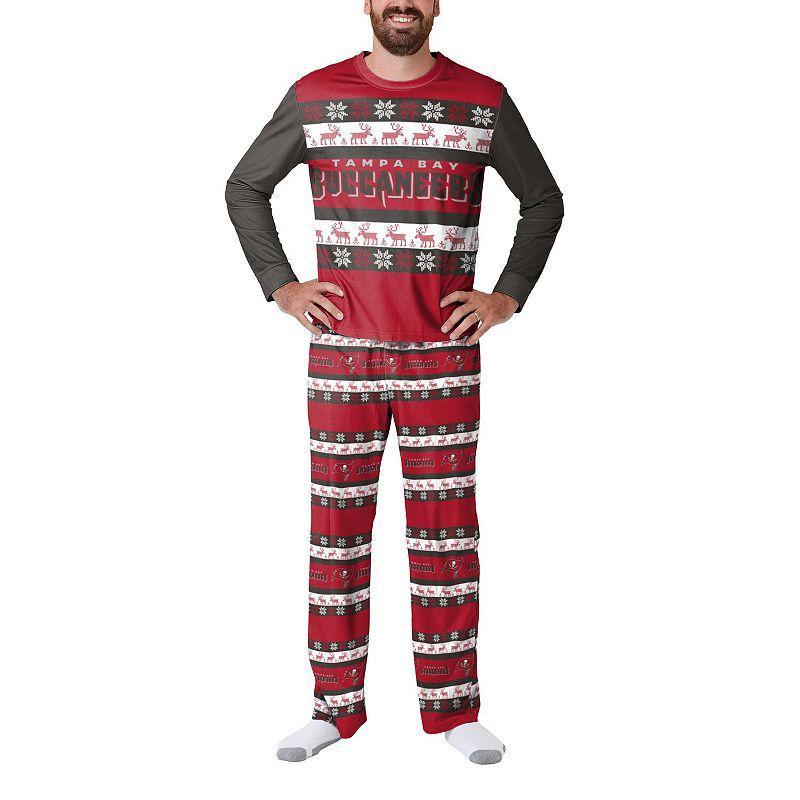 Mens FOCO Tampa Bay Buccaneers Team Ugly Pajama Set Product Image