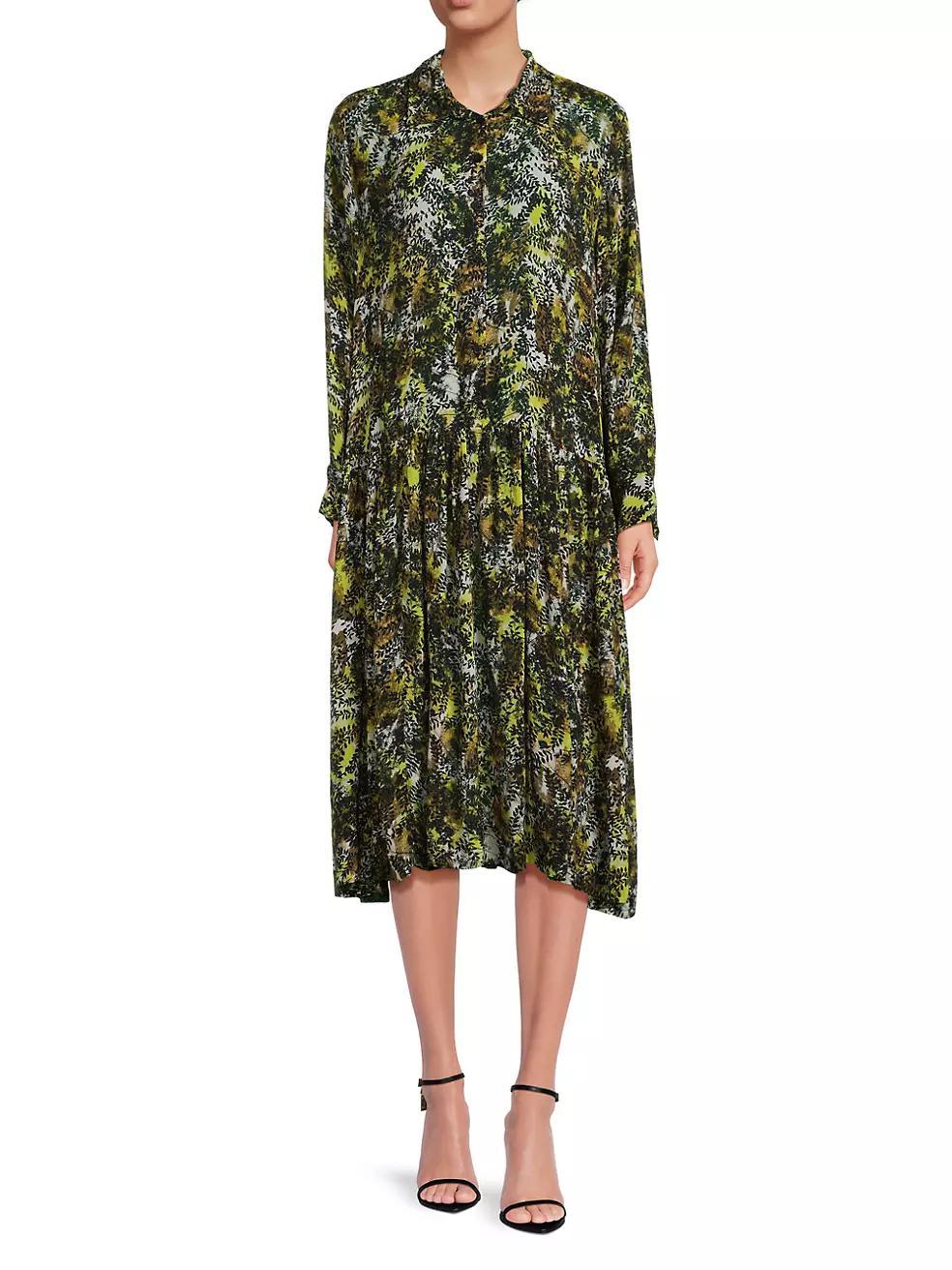 Nergis Leafy Shirtdress Product Image